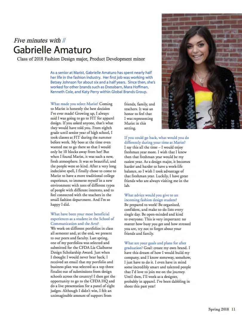 Interview with FoxTalk Magazine 2018. http://www.marist.edu/commarts/pdfs/FoxTalkSpring2018.pdf